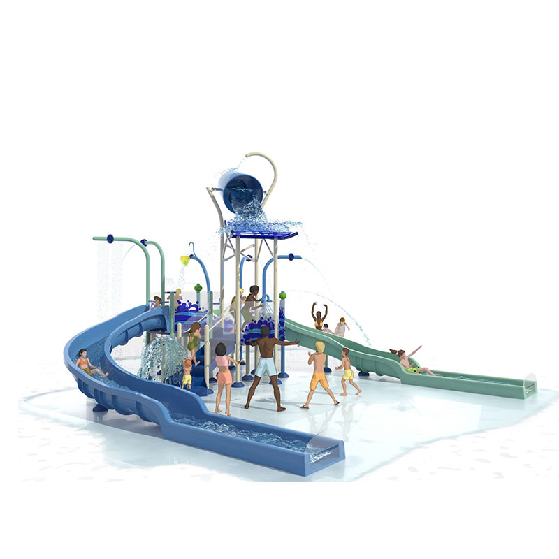 Water combination slide water unpowered amusement equipment