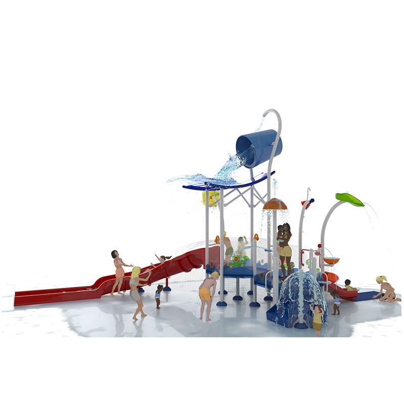 Water combination slide water unpowered amusement equipment
